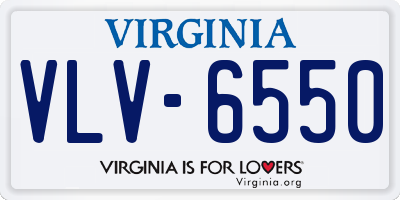 VA license plate VLV6550