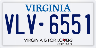 VA license plate VLV6551