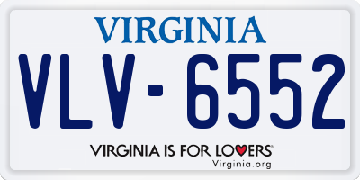 VA license plate VLV6552