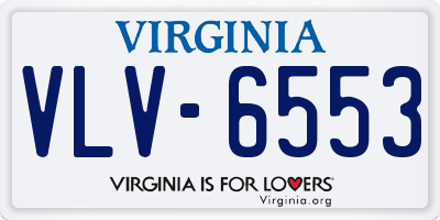 VA license plate VLV6553