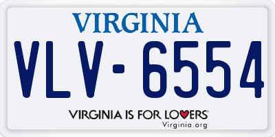 VA license plate VLV6554