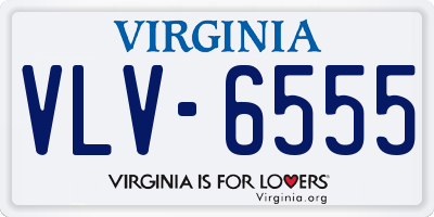 VA license plate VLV6555