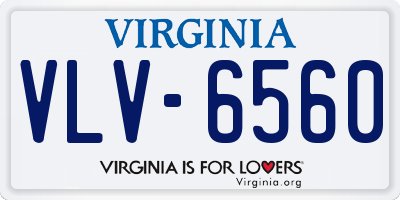 VA license plate VLV6560