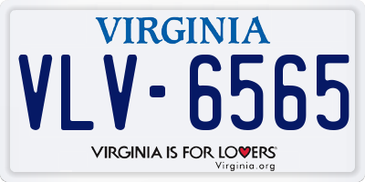 VA license plate VLV6565