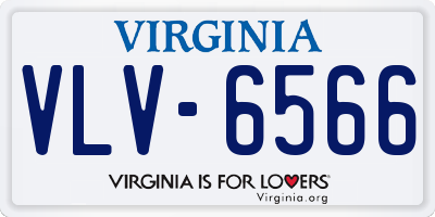 VA license plate VLV6566