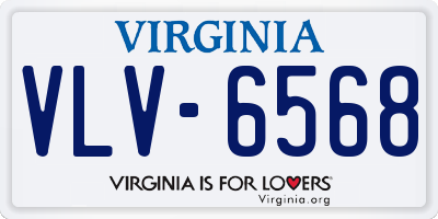 VA license plate VLV6568