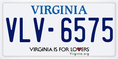 VA license plate VLV6575