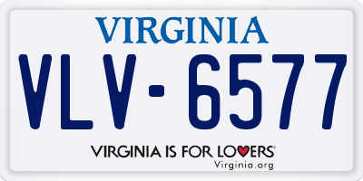 VA license plate VLV6577