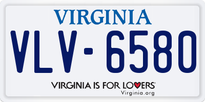 VA license plate VLV6580