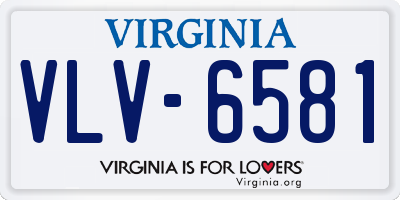 VA license plate VLV6581