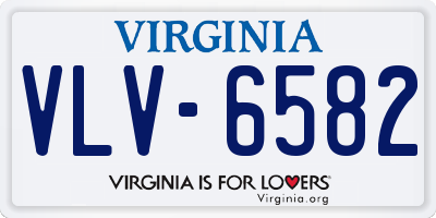 VA license plate VLV6582