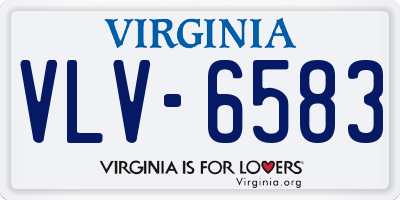 VA license plate VLV6583