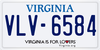 VA license plate VLV6584