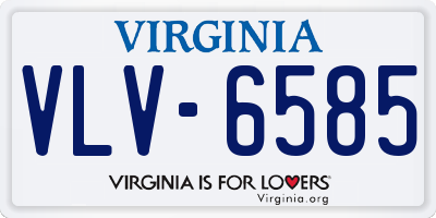 VA license plate VLV6585