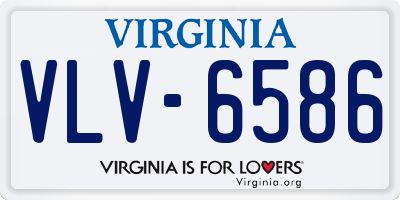 VA license plate VLV6586