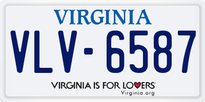 VA license plate VLV6587