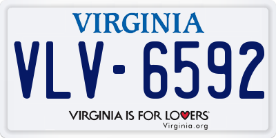 VA license plate VLV6592