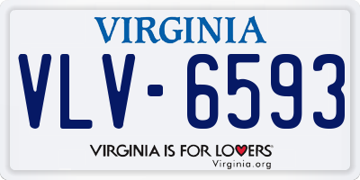 VA license plate VLV6593