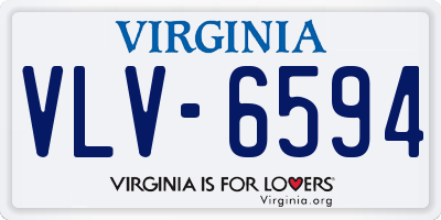 VA license plate VLV6594