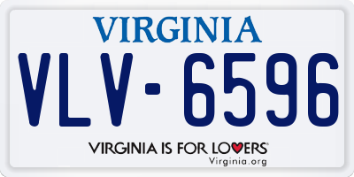 VA license plate VLV6596