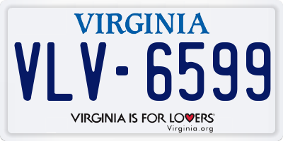 VA license plate VLV6599