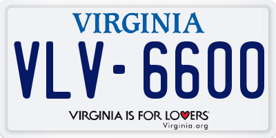 VA license plate VLV6600