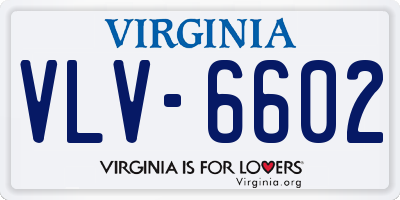 VA license plate VLV6602