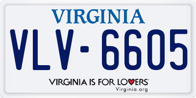 VA license plate VLV6605