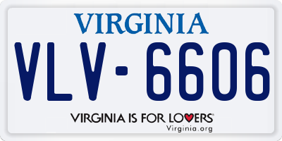 VA license plate VLV6606