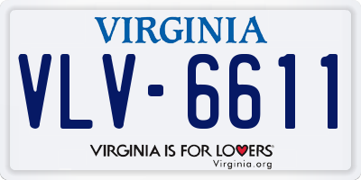 VA license plate VLV6611