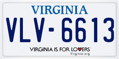 VA license plate VLV6613