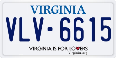 VA license plate VLV6615