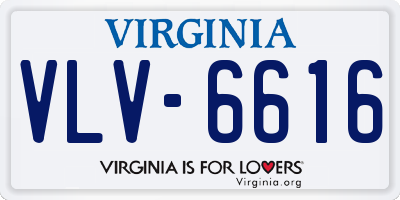 VA license plate VLV6616