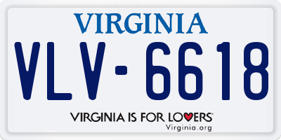 VA license plate VLV6618