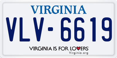 VA license plate VLV6619