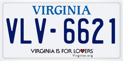 VA license plate VLV6621