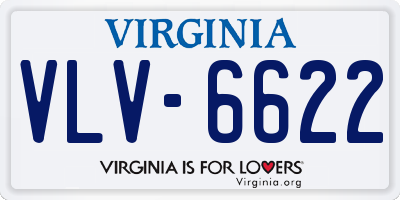 VA license plate VLV6622