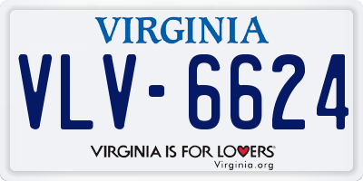 VA license plate VLV6624