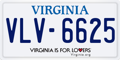 VA license plate VLV6625