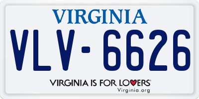 VA license plate VLV6626