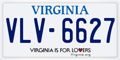 VA license plate VLV6627