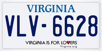 VA license plate VLV6628