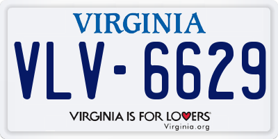 VA license plate VLV6629