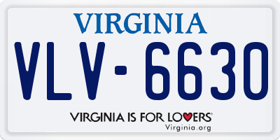 VA license plate VLV6630