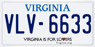 VA license plate VLV6633