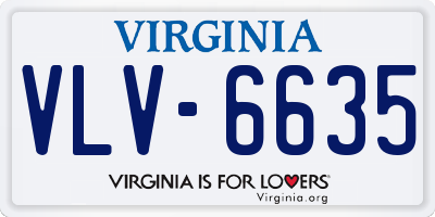 VA license plate VLV6635