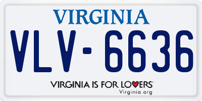 VA license plate VLV6636