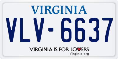 VA license plate VLV6637