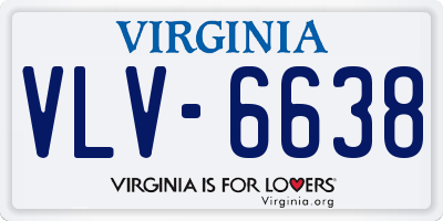 VA license plate VLV6638