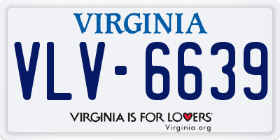 VA license plate VLV6639